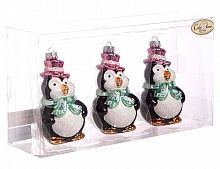 Набор ёлочных игрушек "Пингвины-франты", 6х6х11 см, BILLIET