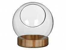 Стеклянный шар на деревянной подставке "Сфера творчества", прозрачный, 17х14 см, Edelman