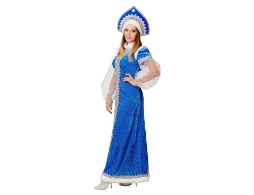 Взрослый карнавальный костюм Снегурочка, 50 размер, Батик