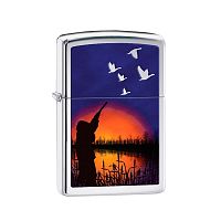 Зажигалка ZIPPO Classic с покрытием High Polish Chrome, латунь/сталь, серебристая, 36x12x56 мм, 29076