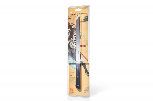 Нож Samura филейный Harakiri, 21,8 см, корроз.-стойкая сталь, ABS пластик фото 2