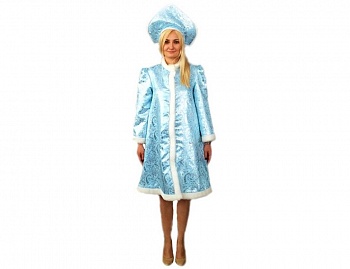 Карнавальный костюм "Снегурочка модная", парча, размер 42-44, Бока