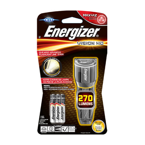 Фонарь светодиодный Energizer Metal Vision HD, 270 лм, 3-AAA фото 4