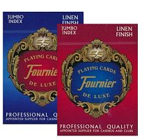 Карты Fournier no 818 g - linen finish red/blue