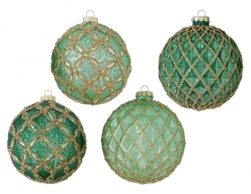 Набор коллекционных ёлочных шаров "Амелия", стекло, 10 см, упаковка 12 шт., Boltze фото 3