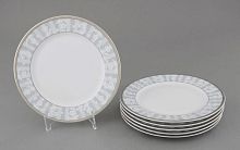 Тарелки десертные Leander "Cабина 02160329-1013", 6 штук, 19 см, серый, белый