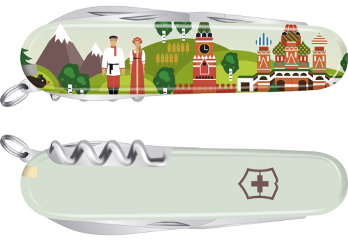 Нож Victorinox Spartan, 91 мм, 12 функций, "Из России с любовью" фото 2