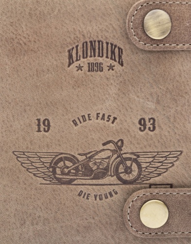 Бумажник Klondike Tim Bike, коричневый, 10,5x12,5x2,5 см фото 6