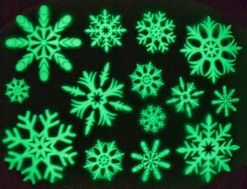Набор светящихся наклеек "Снежинки", 29.5х40 см, Peha Magic фото 2