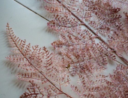 Декоративная ветка "Нежный папоротник", розовый, 80 см, EDG фото 4