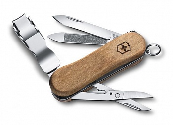 Нож-брелок Victorinox Classic Nail Clip Wood 580, 65мм, 6 функций, дерево