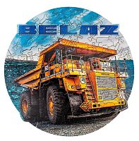 Деревянный пазл, фигурный для детей и взрослых EWA Автомобиль BELAZ 7513  28x28 см