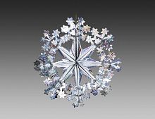 Снежинка из фольги "Звёздочки" серебряная голографическая, 40 см, Holiday Classics