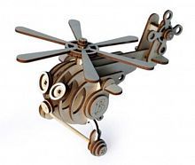 Конструктор 3D деревянный подвижный Lemmo Вертолет Витя