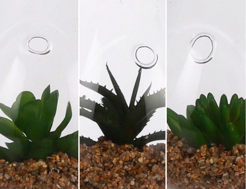 Элитное искусственное растение "Суккулент в вазочке" подвесной, 11х9.5х12 см, Edelman фото 2