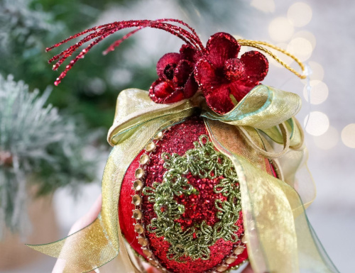 Ёлочное украшение МАДИС, пенополистирол, 14 см, Winter Deco фото 2