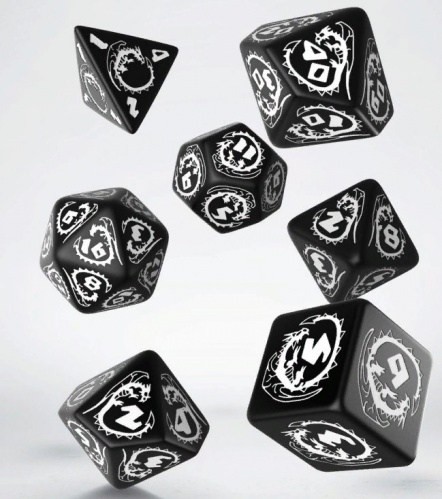 Набор кубиков "Драконьи", 7 шт, черно-белый фото 2