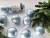 Набор однотонных пластиковых шаров, глиттер, голубые, 60 мм, упаковка 10 шт., Winter Decoration