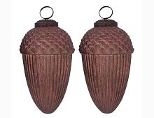 Набор ёлочных игрушек ИНВЕККИАТО, стекло, бордо, 13 см, 4 шт., Boltze