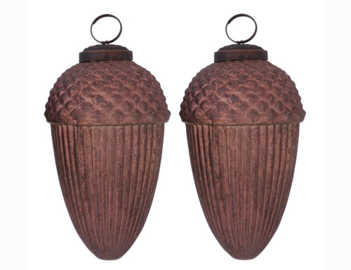 Набор ёлочных игрушек ИНВЕККИАТО, стекло, бордо, 13 см, 4 шт., Boltze