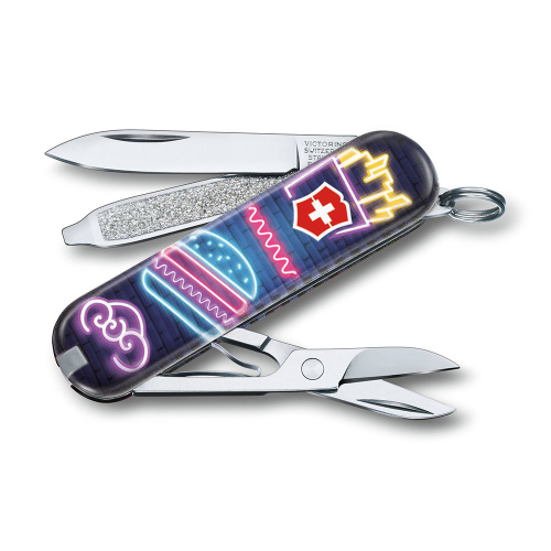 Нож-брелок Victorinox Classic LE 2019, 58 мм, 7 функций, "Burger Bar" фото 2