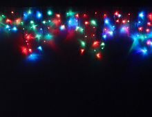 Светодиодная бахрома, 198 RGB LED, 5х0.7+1.5 м, коннектор, прозрачный провод, уличная, Rich LED
