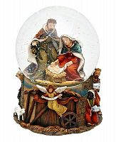 Снежный шар музыкальный "Рождение Иисуса" 15*11*11 см (Sigro)