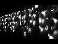 Светодиодная гирлянда Бахрома Super Rubber 5*0.5 м, 190 холодных белых LED ламп с мерцанием, черный каучук, соединяемая, IP65, SNOWHOUSE