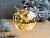 Светящийся ёлочный шар НОВОГОДНИЙ ПОЛЁТ, золотой, 10 тёплых белых микро LED-огней, 12 см, батарейки, Peha Magic