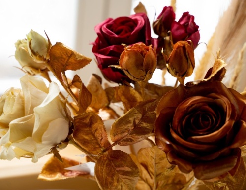 Декоративная "Роза - королевское великолепие", искусственный шёлк, EDG фото 4