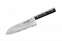 Нож Samura сантоку 67, 17,5 см, дамаск 67 слоев, микарта