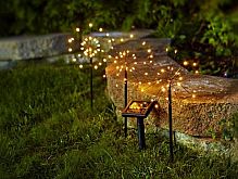 Комплект садовых светильников на солнечной батарее "Вечерние одуваничики", 90 тёплых белых микро LED-огней, 40х15 см, 3 шт., STAR trading