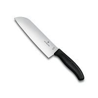 Нож Victorinox сантоку SwissClassic, 17 см, чёрная пластиковая рукоять