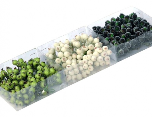 Аксессуар для декорирования "Грозди заснеженных ягод", зелёные, 12 штук, Hogewoning фото 2