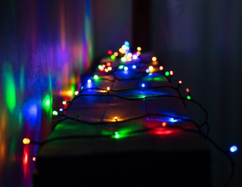 Ярусная гирлянда на елку 240 см Easy Light - Объемная, 283 разноцветных LED-огня, зеленый ПВХ, контроллер, IP44, Kaemingk фото 4
