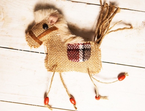 Ёлочная игрушка "Милая лошадка", текстиль, 15 см, разные модели, LANG фото 3