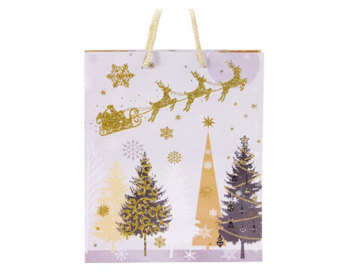 Подарочный пакет ЭЛЕГАНТНОЕ РОЖДЕСТВО (с ёлочкой и упряжкой),  Due Esse Christmas фото 2