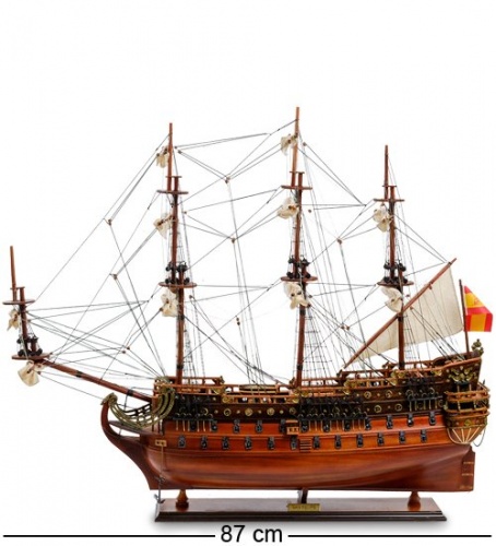 SPK-07 Модель испанского линейного корабля 1690г. "San Felipe" фото 4