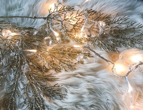 Гирлянда "Бриллиантовые сердечки", 1.8+3 м, 30 теплых белых LED-огней, Kaemingk фото 2