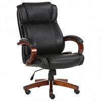 Кресло руководителя Brabix Premium Magnum EX-701 дерево/кожа, черное 531827