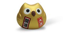Сувенир Манэки Сова 5см, ручная работа (made in Japan)