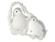 Ёлочная игрушка СНЕЖНЫЕ ПИНГВИНЧИКИ, полистоун, 9 см, Kurts Adler