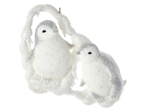 Ёлочная игрушка СНЕЖНЫЕ ПИНГВИНЧИКИ, полистоун, 9 см, Kurts Adler