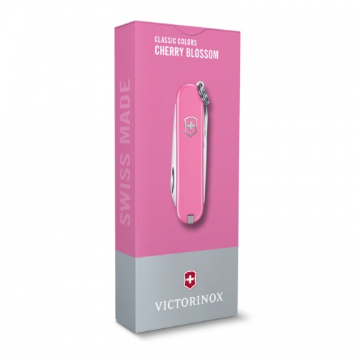 Нож-брелок Victorinox Classic SD Colors, 58 мм, 7 функций, "Cherry Blossom" фото 3
