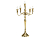 Канделябр "Витторио" под 5 свечей, алюминий, золотой, 63 см, Boltze