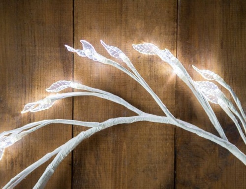 Светодиодный "Венок с листьями", 48 холодных белых LED, 30 см, BEAUTY LED фото 3