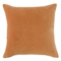 Чехол на подушку из хлопкового бархата коричневого цвета из коллекции essential