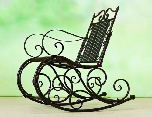 Кованая скамейка качели "Бордье" для одного, тёмно-коричневая, 61х91х93 см, Boltze фото 3