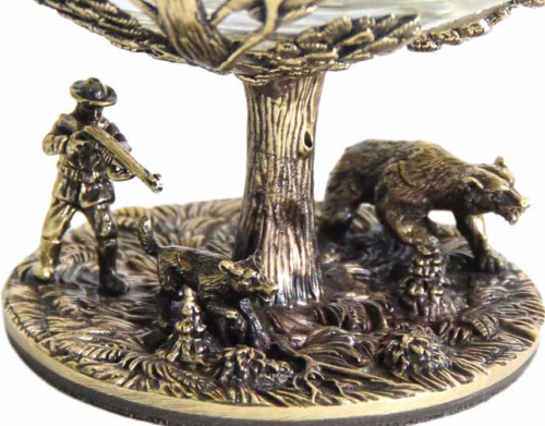 Бокалы - "Pine Forest Glassworks" - Бокал для коньяка "Охота на Медведя (Сосна) фото 3