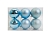 Набор однотонных пластиковых шаров, МИКС, голубые, 80 мм, упаковка 6 шт., Winter Decoration